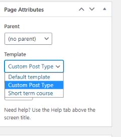 Custom post template in wordpress Wordpress Development